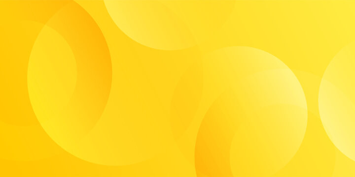 Abstract elegant bright yellow and orange geometric background vector with overlapping circles and soft gradient shadow effects for modern business banner or creative layout
