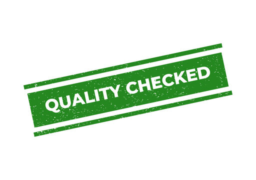 Quality checked stamp with green border