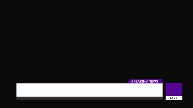 Breaking News Lower Third Live Broadcast Title Animation