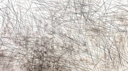 Obraz premium Monochromatic High Contrast Full Frame Heavily Scratched Textured Surface Thin Medium Black Lines Crisscross Diagonal Horizontal Mottled Gray White Background Chaotic Abstract Dense Areas