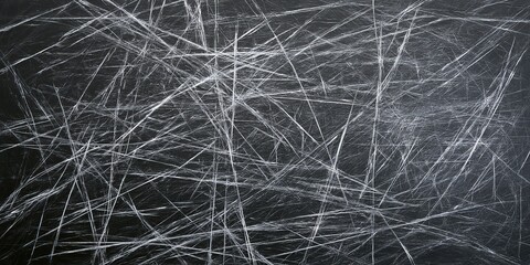 Obraz premium Dark Gray Full Frame Scratched Surface Light Gray Linear Marks Crisscross Haphazard Cover Entirety Solid Dark Tone Stark Contrast Brighter Scratches