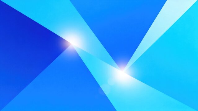 Blue geometric light patterns