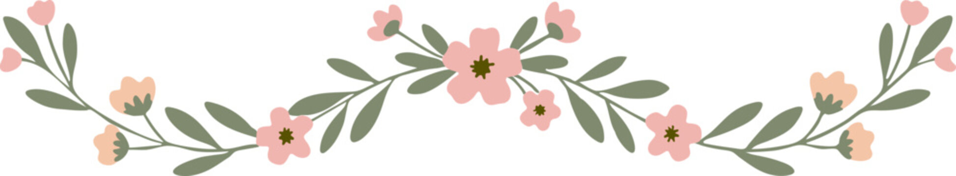 Flower decoration illustration, flower wreath