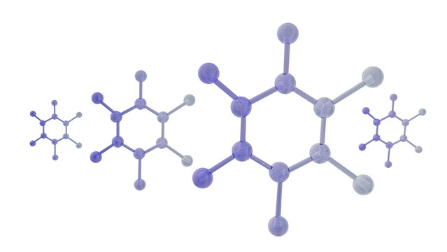 Molecular Structure Isolated on White Background