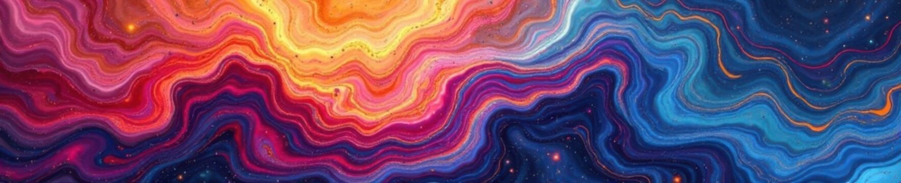 Abstract multicolored marble with vine pattern; vibrant, glassy effect , glassy effect, drops