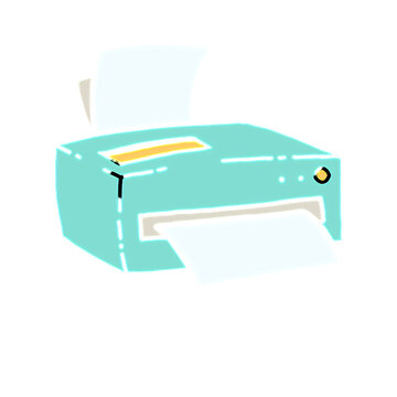 Printer icon. Outline printer vector icon for web design isolated on white background