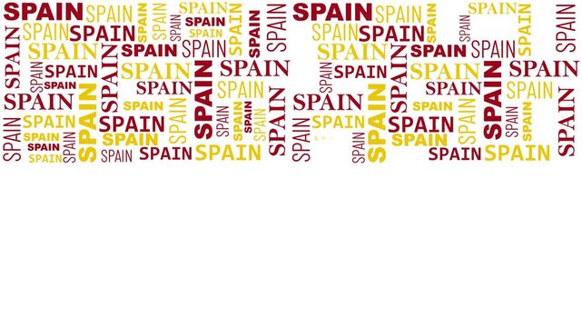 Spain word cloud template. Sport concept vector background