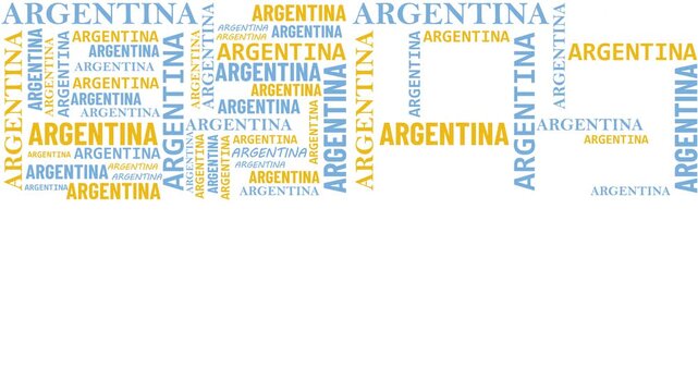 Argentina word cloud template. Sport concept vector background