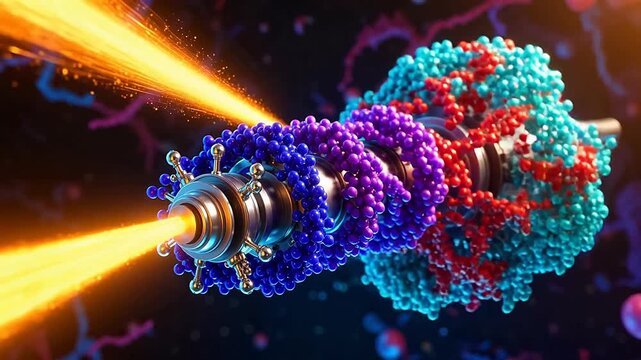 Molecular Motor Whirls in a Beam of Light