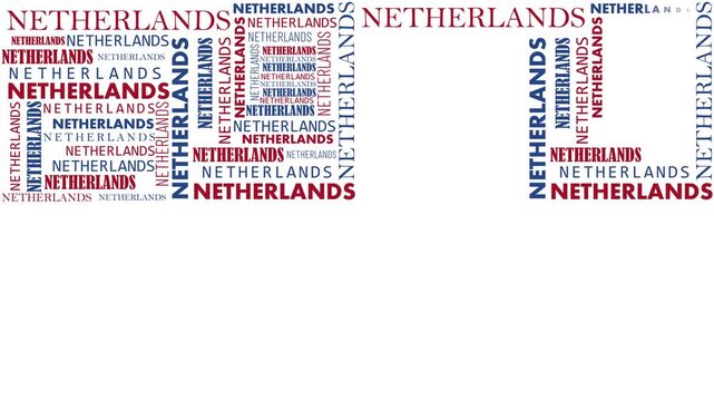 Netherlands word cloud template. Sport concept vector background