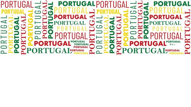 Portugal word cloud template. Sport concept vector background