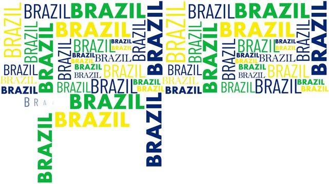 Brazil word cloud template. Sport concept vector background