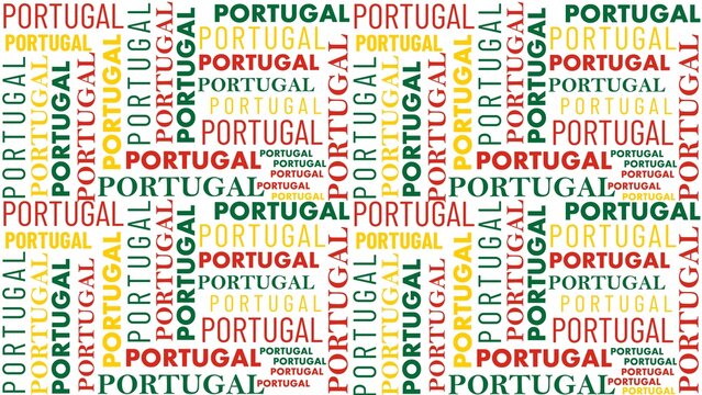 Portugal word cloud template. Sport concept vector background