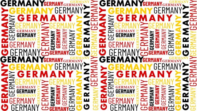 Germany word cloud template. Sport concept vector background