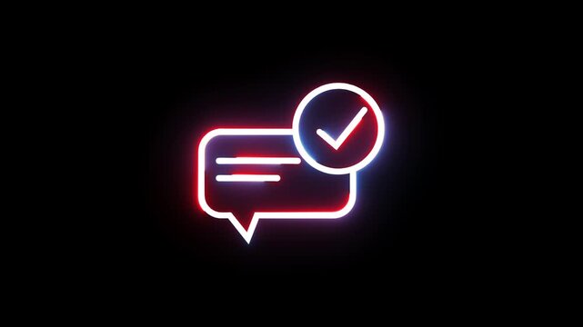 Neon call icon animation. Call icon 24 hours support icon.