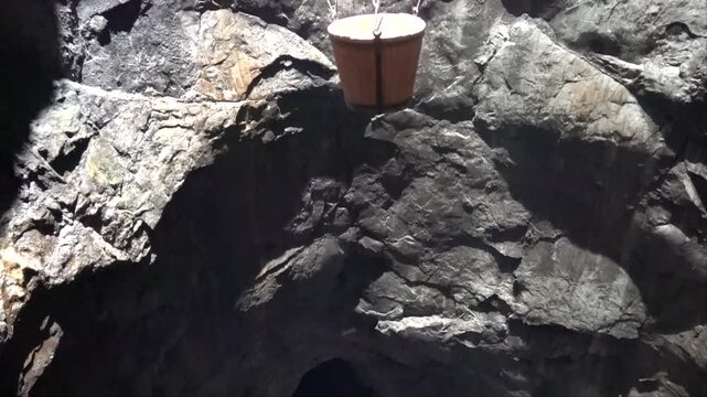 Sala, Sweden Inside tunnels in the historic, man-made, and old Sala Silver Mine.