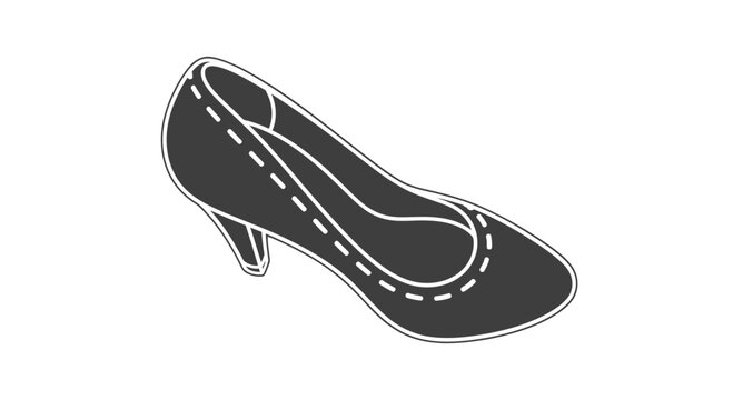 Black High Heel Shoe.