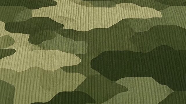 A seamless camouflage pattern featuring organic shapes in shades of green and brown