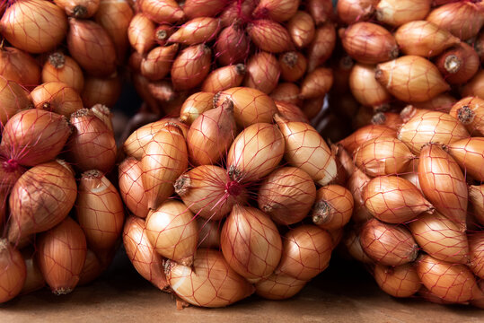 Bags of shallots