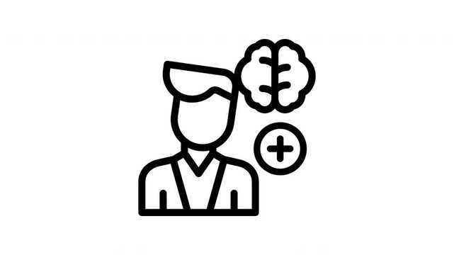 psychiatrist minimalist stroke animation