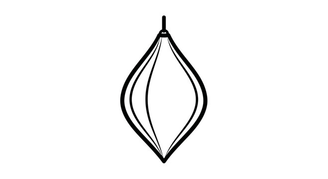Simple Black Metal Leaf Shaped Pendant.