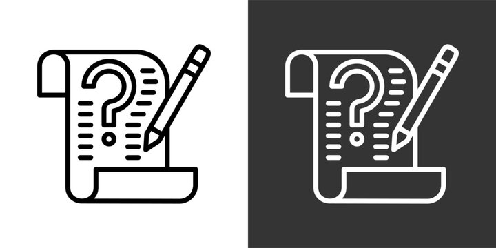 Queries Black And White Multiple Style Icon Set Collection Pack Vector Illustration 