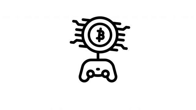 cryptocurrency minimalist stroke animation