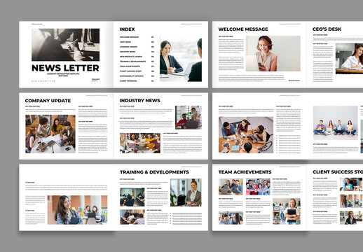 Company Newsletter Template Design