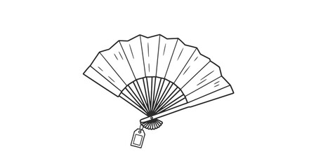 Handheld Fan with Ornate Handle and Tassel. © Bocil