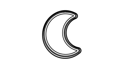 Crescent Moon Icon Simple Design Element. © Bocil