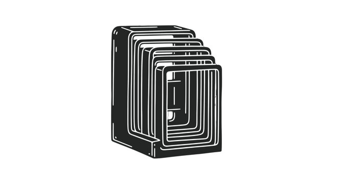 Black and White Safe Deposit Box.