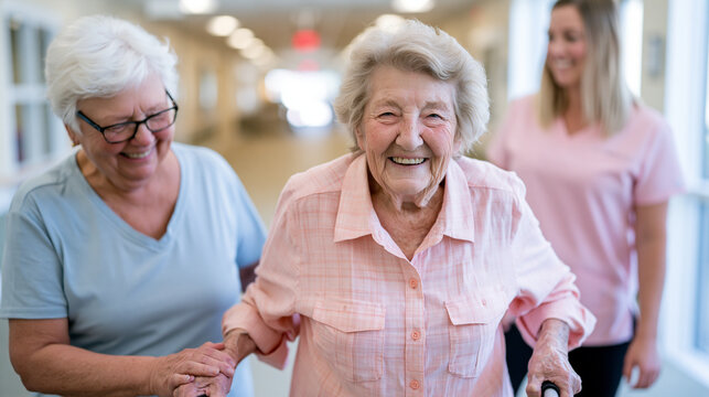 Volunteer senior companion helps an elde 3