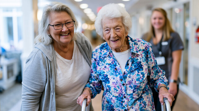 Volunteer senior companion helps an elde 4
