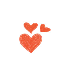 Fototapeta premium Heart Drawn With Red Chalk