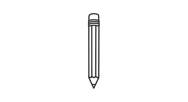 Black and White Pencil Illustration.