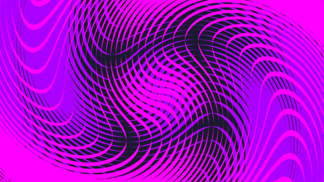 Abstract background with wavy pink lines creating a dynamic moire pattern effect