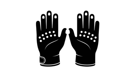 Fototapeta premium Black Golf Gloves with White Grip.