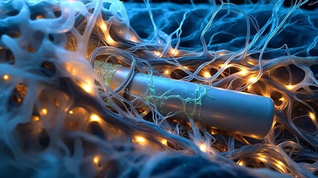 Neural Electrode Glial Encapsulation in Brain Tissue
