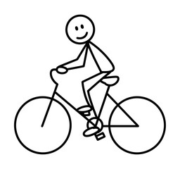 Obraz premium Child riding bicycle vector