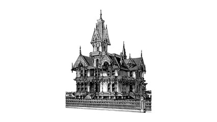 Obraz premium Vintage House Illustration