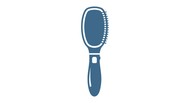 Blue Hair Brush with White Trim.