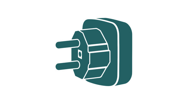 Electric Plug Icon Illustration Design Element.