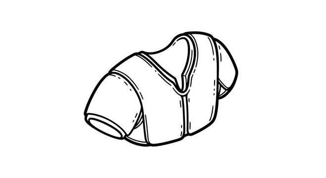 Simple Black and White Baby Sling Illustration.