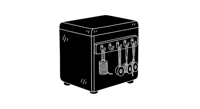 Black Safe Box with Combination Lock.