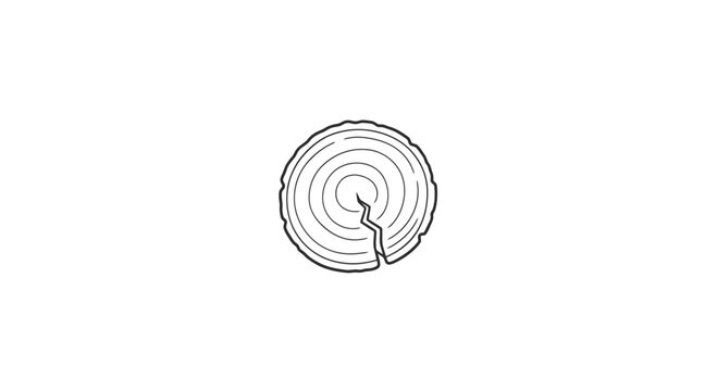 Tree Ring Cross Section Illustration Detail.