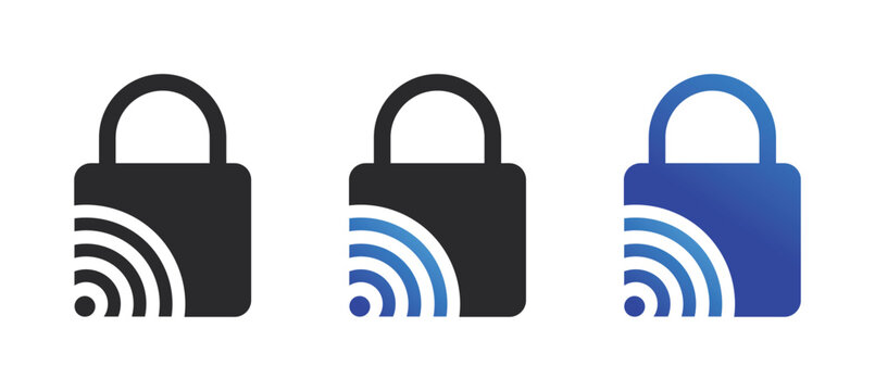 Smart lock security icon
