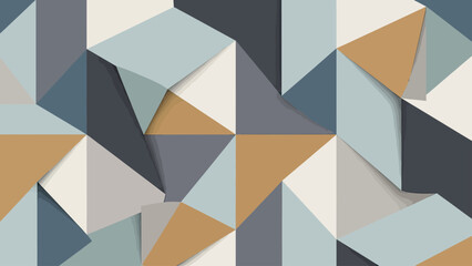 Obraz premium Abstract geometric pattern with sharp edges and overlapping planes in cool tones