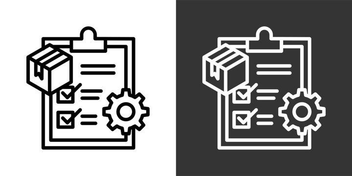 Specification Black And White Multiple Style Icon Set Collection Pack Vector Illustration 
