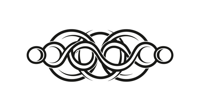 Ornate Celtic knotwork design with interwoven circles and flowing lines
