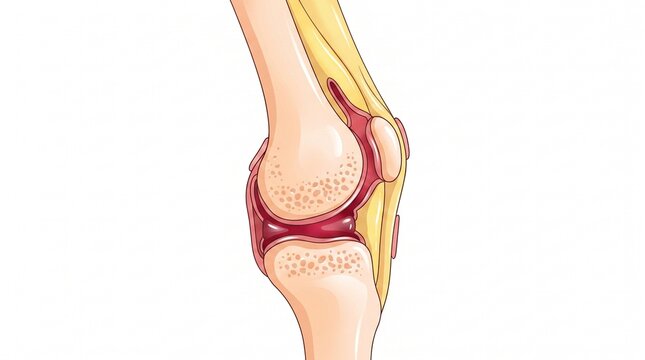 Human Knee Joint Anatomy Illustration
